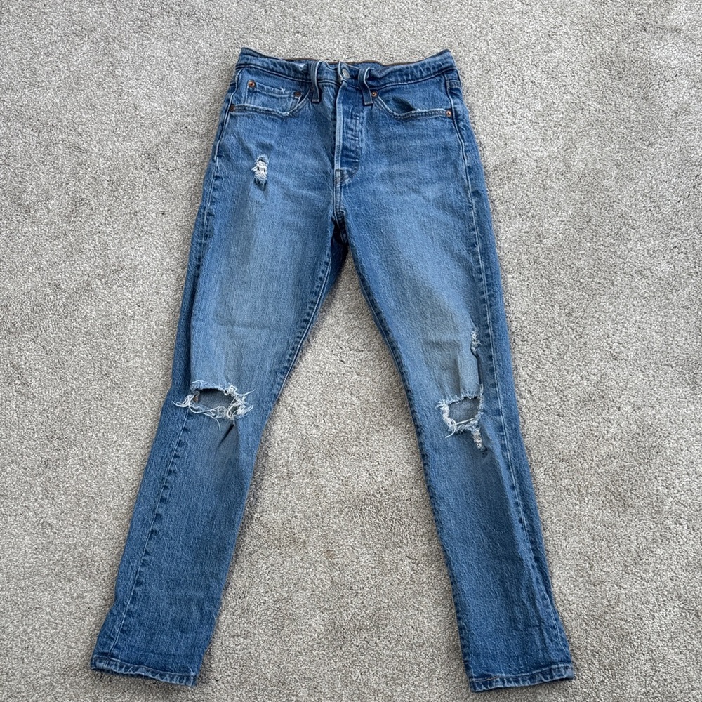 Levi Strauss 501 S Distressed Skinny Jeans W26 L28